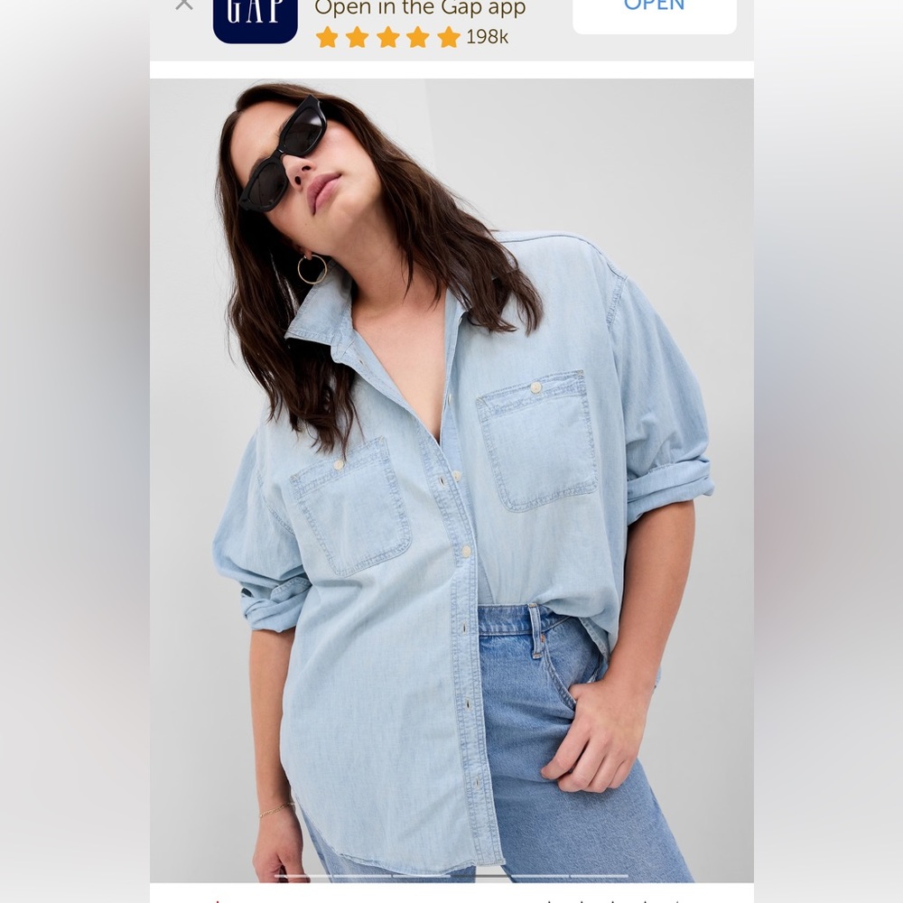 Lightweight denim shirt